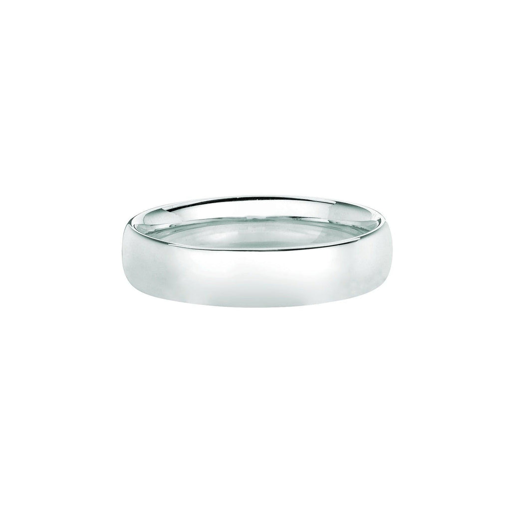 14K White Gold 5mm Wedding Band. Size 6,7,8,9,10,11,12 - Johnny Dang & Co