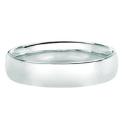 14K White Gold 5mm Wedding Band. Size 6,7,8,9,10,11,12 - Johnny Dang & Co