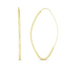 14K Gold Medium Polished Marquise Fashion Hoop Earring - Johnny Dang & Co