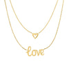 10K Gold Multi Layered Love" Necklace" - Johnny Dang & Co