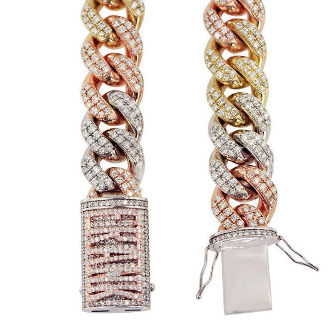 CJ1638223 - DIAMOND 3 TONE CHAIN - Johnny Dang & Co