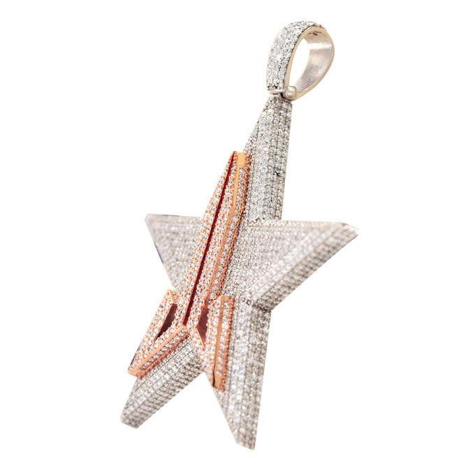 CUSTOM DIAMOND STAR PENDANT [CJ16412] - Johnny Dang & Co