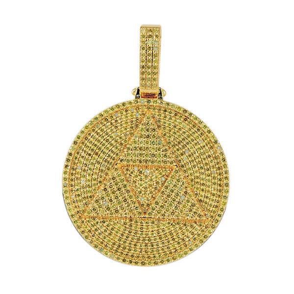 CJ3722 - Custom Diamond Trillion Triangle Triforce Pendant - Johnny Dang & Co
