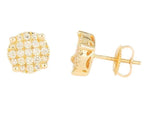 JDTKE3549-FD- Custom Diamond Cluster Earrings- - Johnny Dang & Co