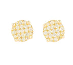 JDTKE3549-FD- Custom Diamond Cluster Earrings- - Johnny Dang & Co