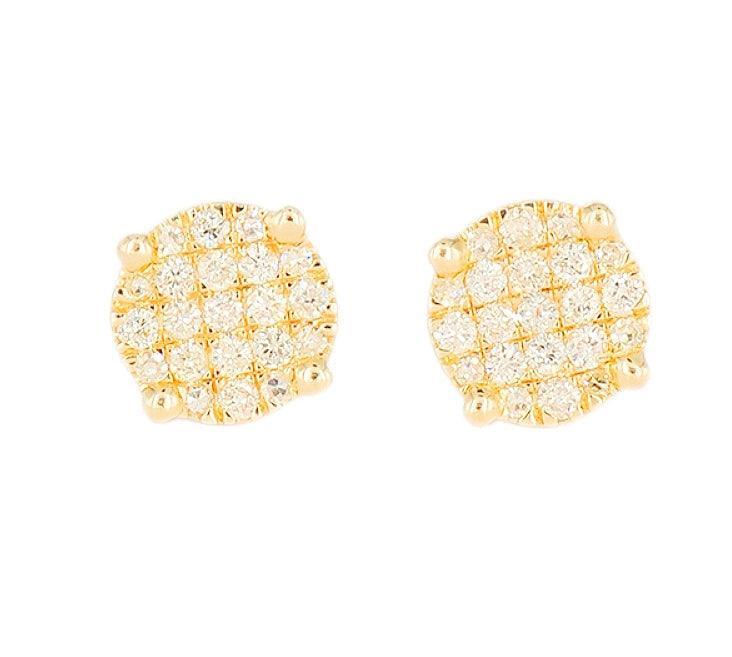 JDTKE3549-FD- Custom Diamond Cluster Earrings- - Johnny Dang & Co