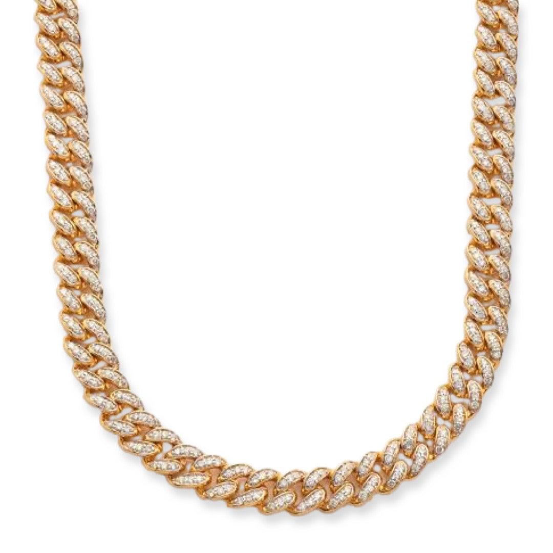 10KY 5.25CTW DIAMOND MIAMI CUBAN NECKLACE - Johnny Dang & Co