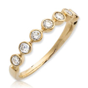 14KY 0.50CTW DIAMOND BAND - 7 STONE BEZEL SET - Johnny Dang & Co