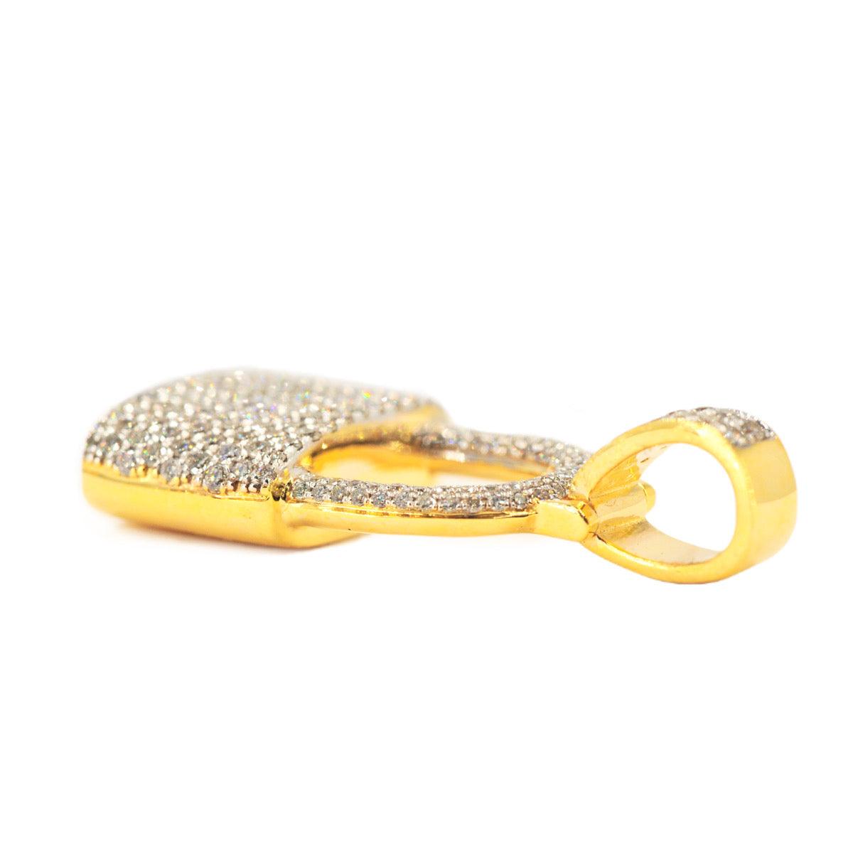 14KY 1.60CTW DIAMOND PADLOCK PENDANT - Johnny Dang & Co