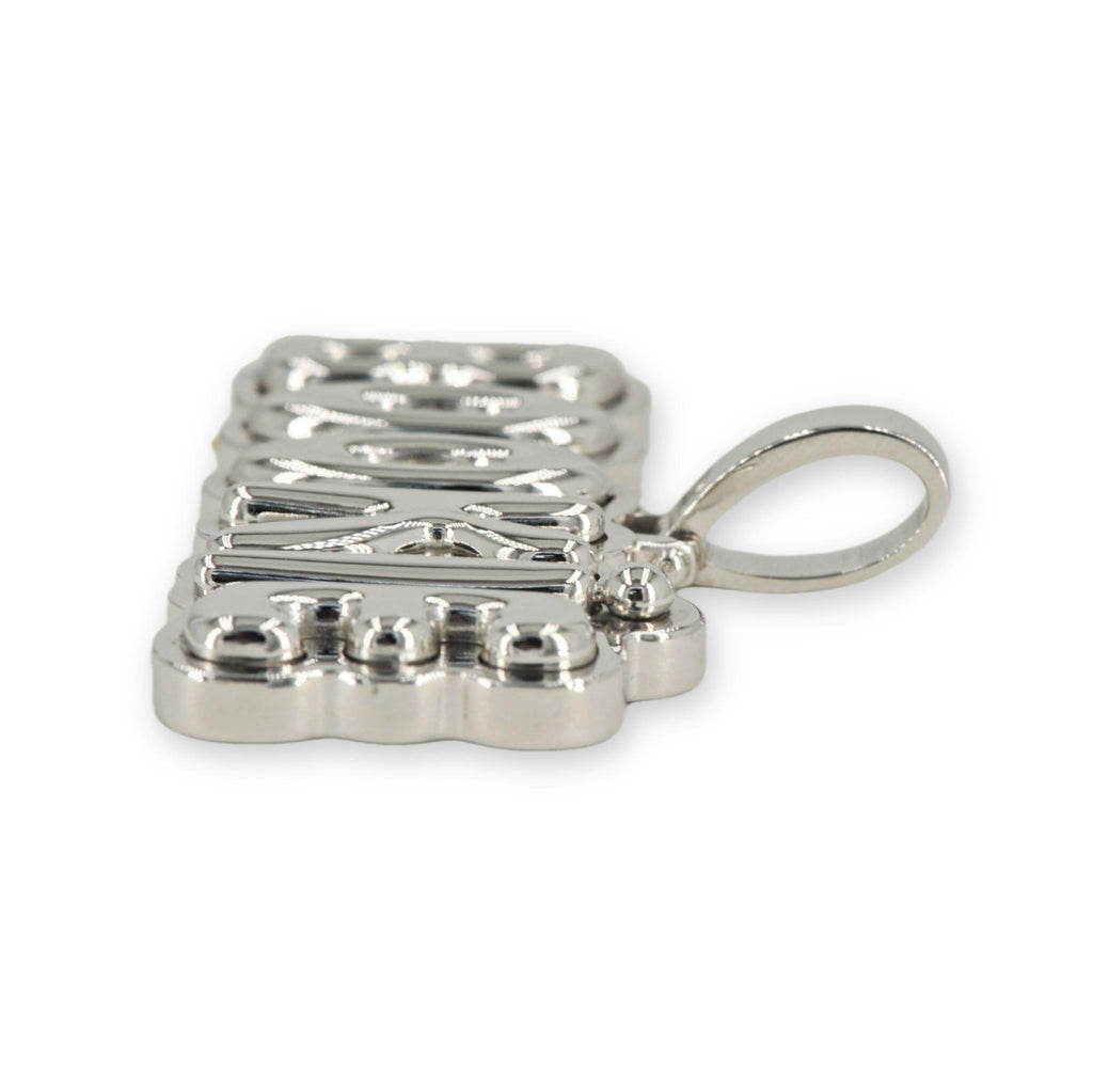 10K White Gold Bookie Pendant w/ JD&CO Stamp - Johnny Dang & Co
