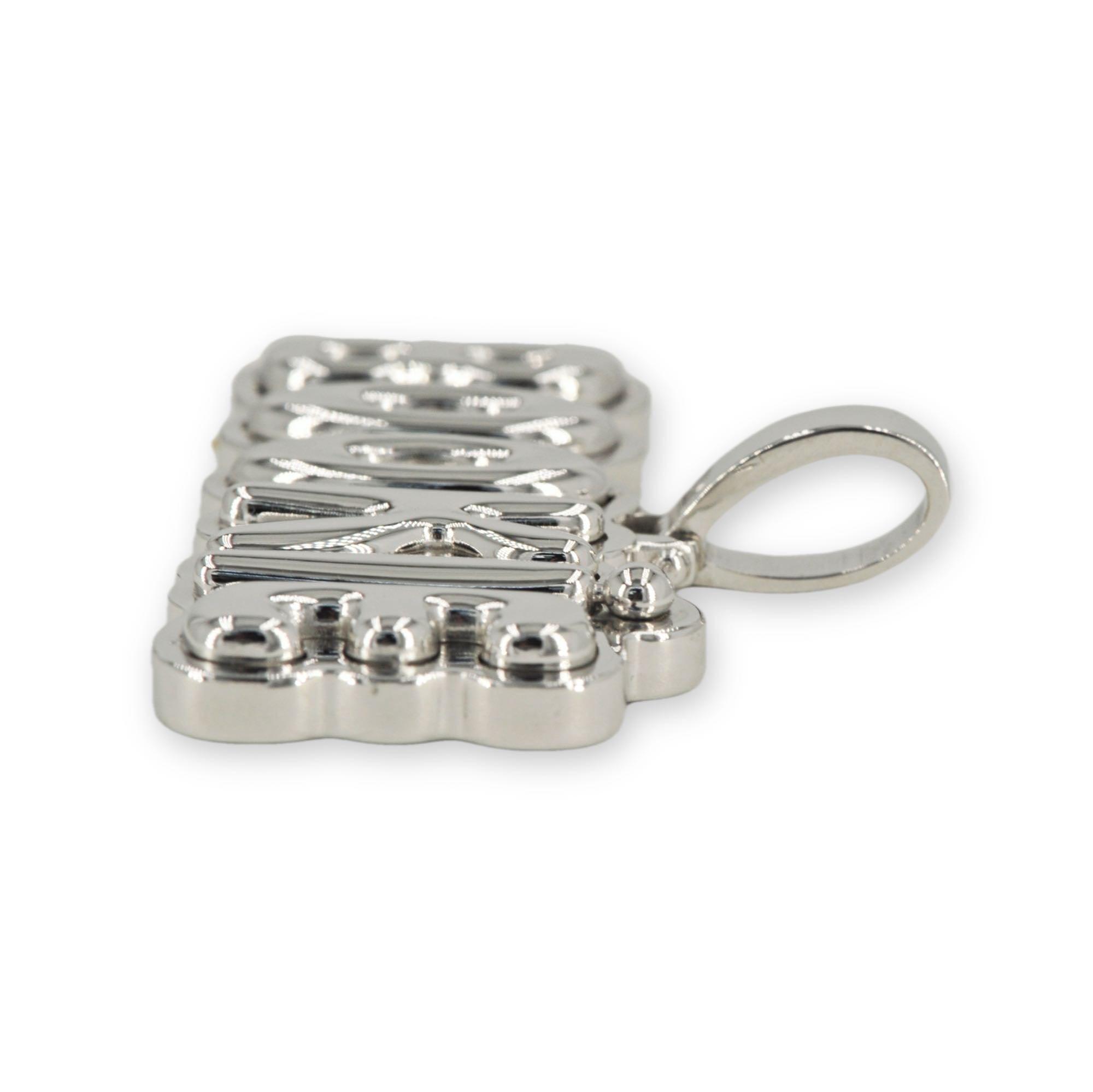 10K White Gold Bookie Pendant w/ JD&CO Stamp - Johnny Dang & Co