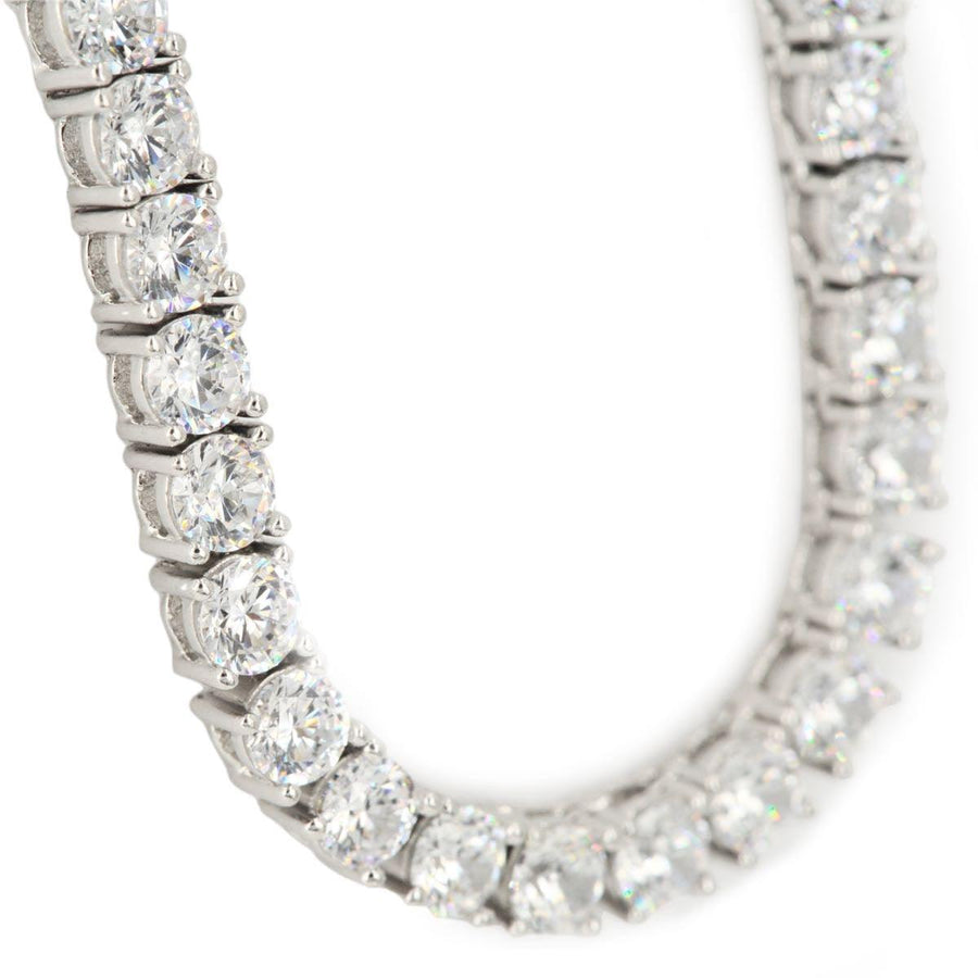 CZ SILVER TENNIS CHOKER 18