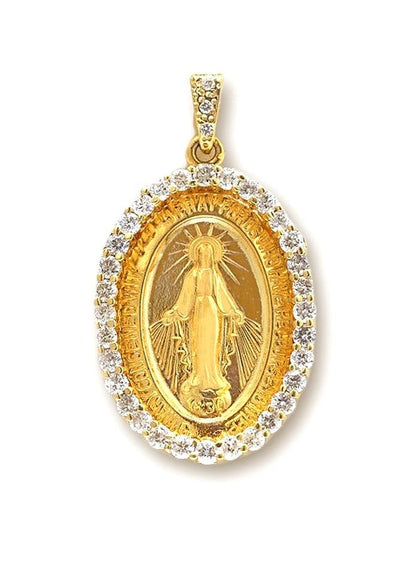 Custom Diamond Miraculous/ Maria Pendant - Johnny Dang & Co