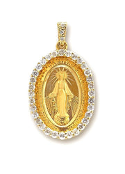 Custom Diamond Miraculous/ Maria Pendant - Johnny Dang & Co