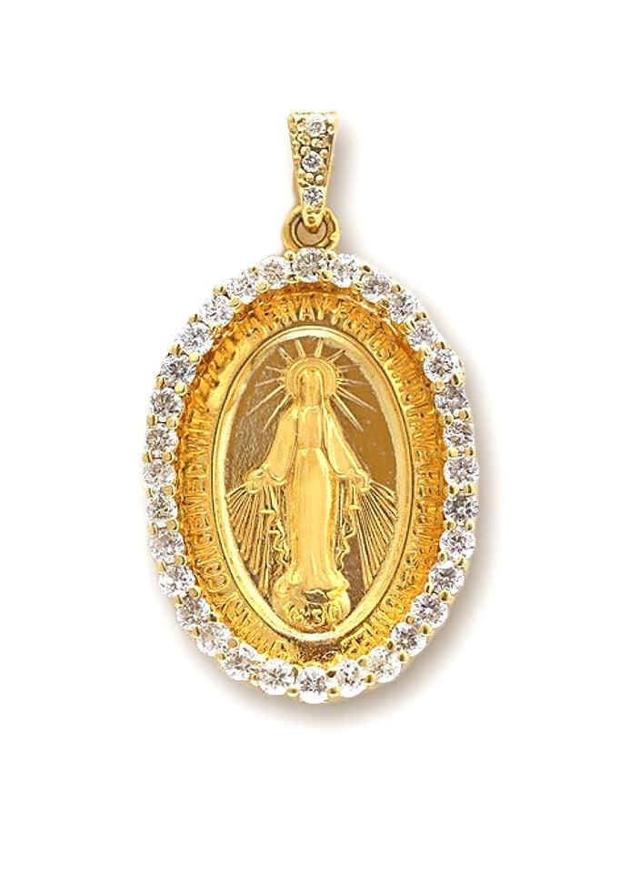 Custom Diamond Miraculous/ Maria Pendant - Johnny Dang & Co