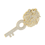 10KY 1.00CTW DIAMOND LION HEAD KEY PENDANT SC4506 - Johnny Dang & Co