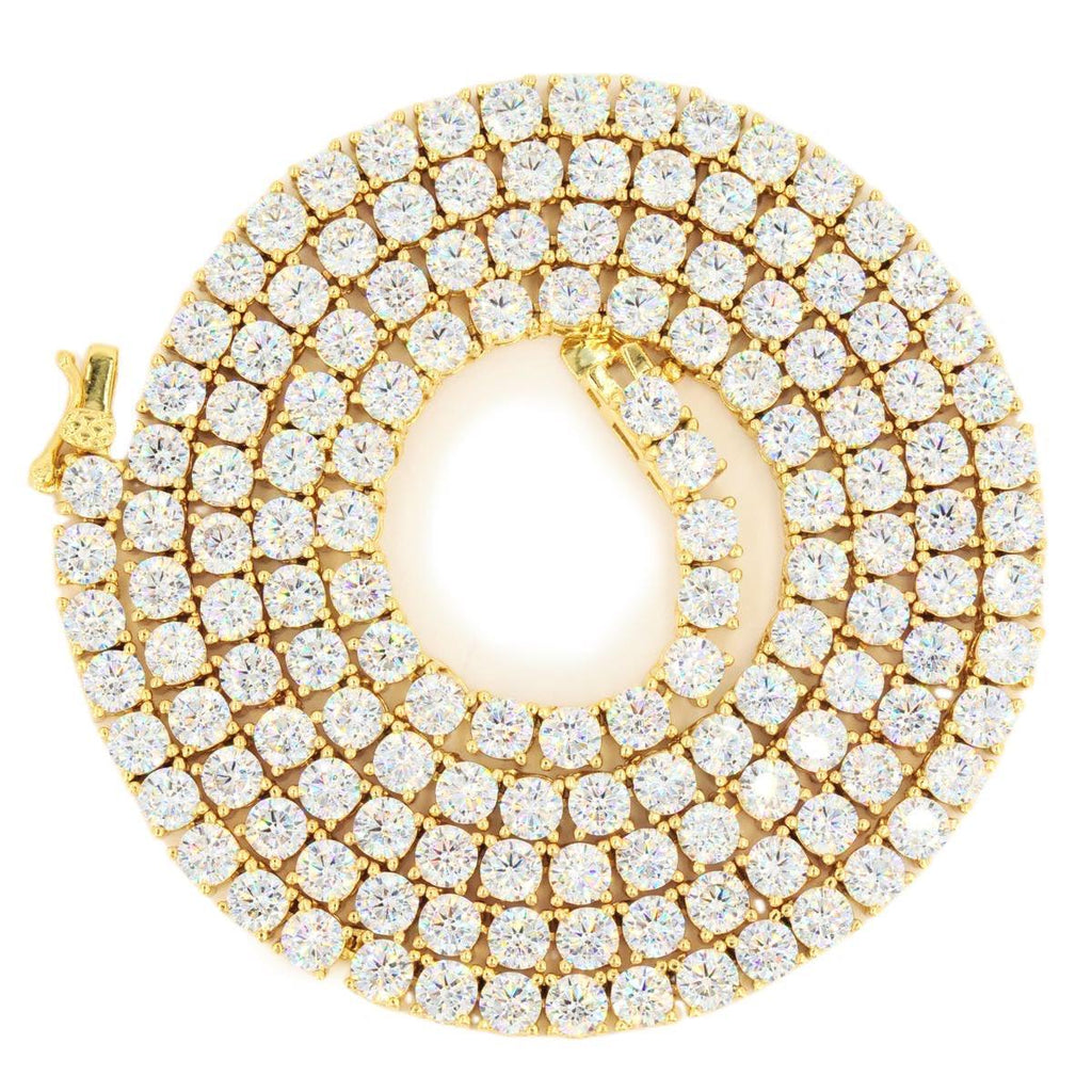 CZ SILVER TENNIS CHOKER 18" - 24" NECKLACE - Johnny Dang & Co