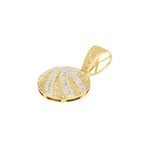 10KY Baguette and Round Diamond Basketball Sports Pendant 1.18ctw Flash - Johnny Dang & Co