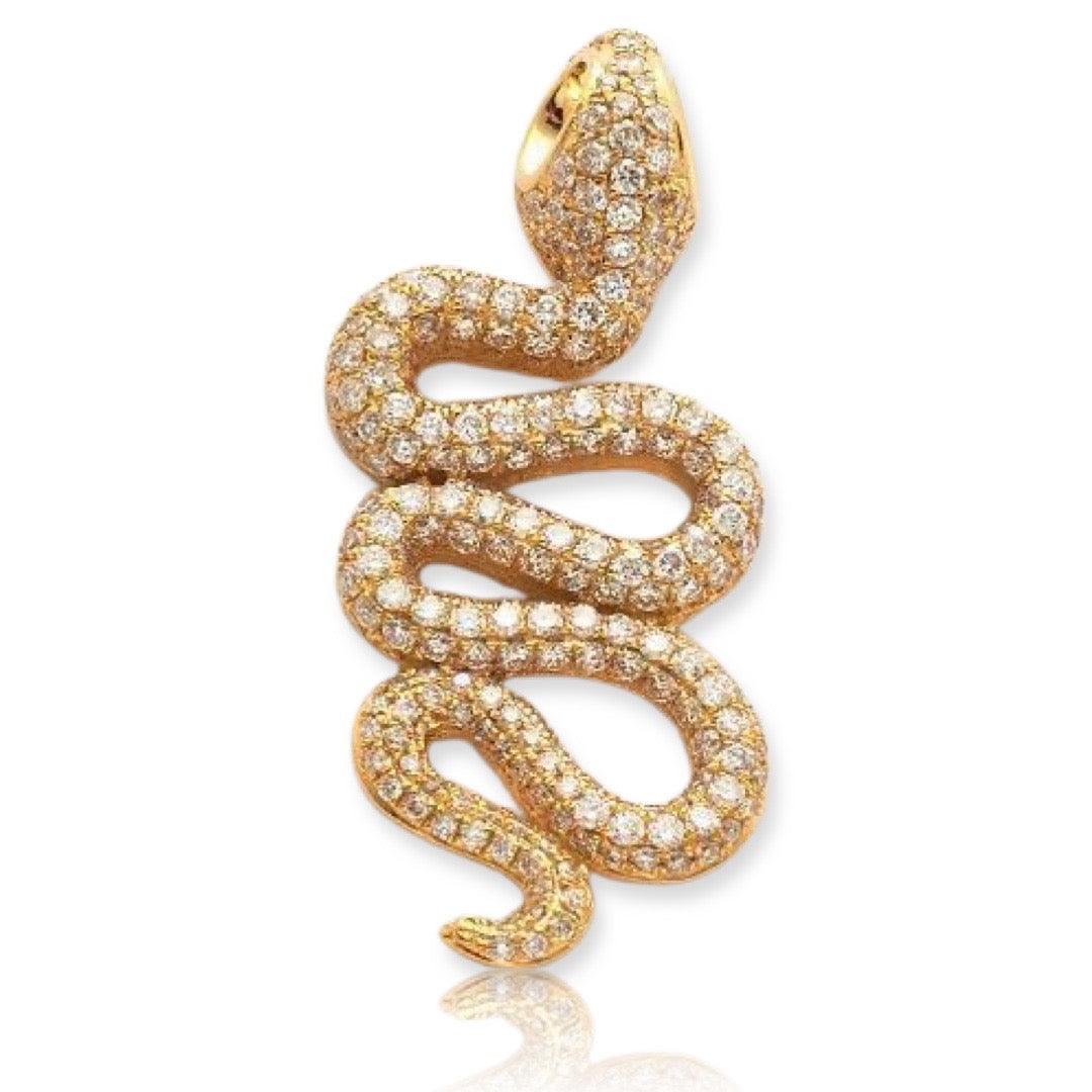 14KY 1.05CTW DIAMOND SNAKE PENDANT - Johnny Dang & Co