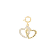 10k Yellow Gold and Diamond 'Interlocking Heart' Charm - 10026 - Johnny Dang & Co