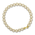 CZ Silver Flower Bracelet - Johnny Dang & Co
