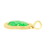 10k Yellow Gold 2.89ctw Diamond Jade Buddha - Medium - Johnny Dang & Co