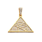 10KY 1.50CTW DIAMOND FLAT PYRAMID WITH EVIL EYE - Johnny Dang & Co