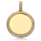 14KY 5.85CTW DIAMOND MEMORY PENDANT - 2 ROW BORDER - Johnny Dang & Co