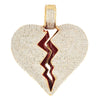 10KY 1.40CTW DIAMOND BROKEN HEART PENDANT - HOLLOW - Johnny Dang & Co