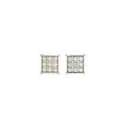 Diamond Channel Set Square Earrings Pair - Johnny Dang & Co