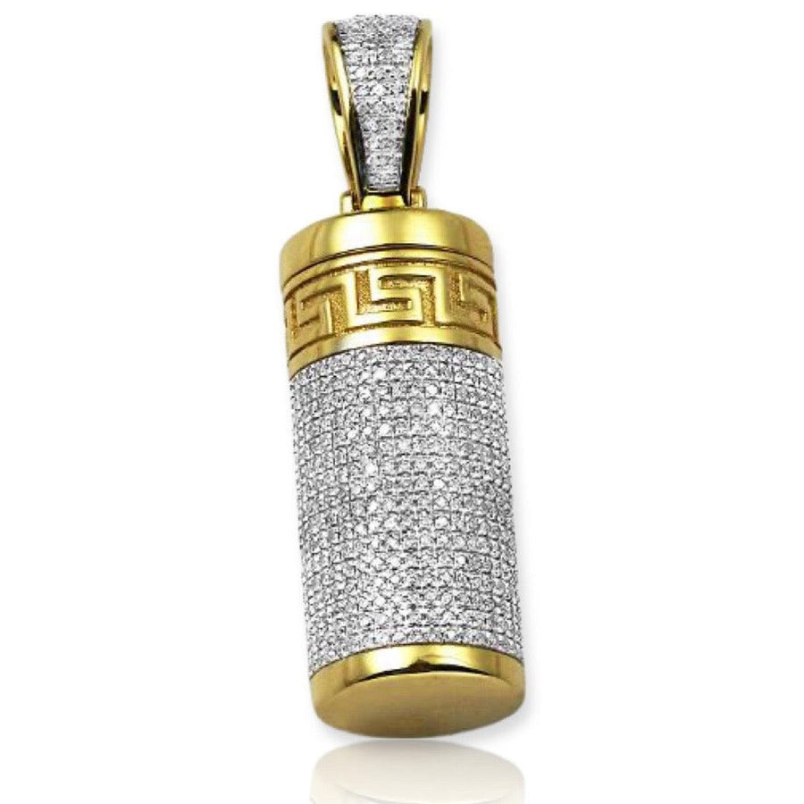 10KY 1.25CTW DIAMOND EMPTY CYLINDER PENDANT WITH - Johnny Dang & Co