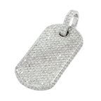 14KW 6.75CTW DIAMOND DOGTAG PENDANT FULLY ICED - Johnny Dang & Co