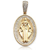 14KY 0.20CTW DIAMOND MOTHER MARY PENDANT - Johnny Dang & Co
