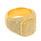 Custom Gold 3.5cttw Round Pave Diamond Mens Ring - Johnny Dang & Co