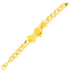 14k Yellow Gold Custom JD&Co Exclusive Grim Reaper Santa Muerte Link Bracelet. - Johnny Dang & Co