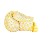 Sterling Silver with CZ High Polished Boxing Glove - Hollow - Johnny Dang & Co