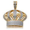 10KY 0.90CTW DIAMOND PUFFED CROWN PENDANT - Johnny Dang & Co