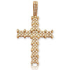 14KY 1.50CTW FLEUR DIAMOND CROSS PENDANT - Johnny Dang & Co