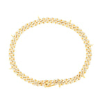 10k Gold 1.00ctw Diamond Link Charm Bracelet 7.5". Bracelet only. Charms sold separately - Johnny Dang & Co