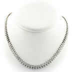 Custom Marquee Diamond Tennis Chain 18k White Gold - Johnny Dang & Co