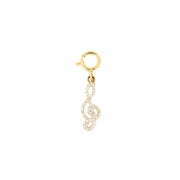 10k Yellow Gold and Diamond 'Treble Clef' Charm - 10035 - Johnny Dang & Co