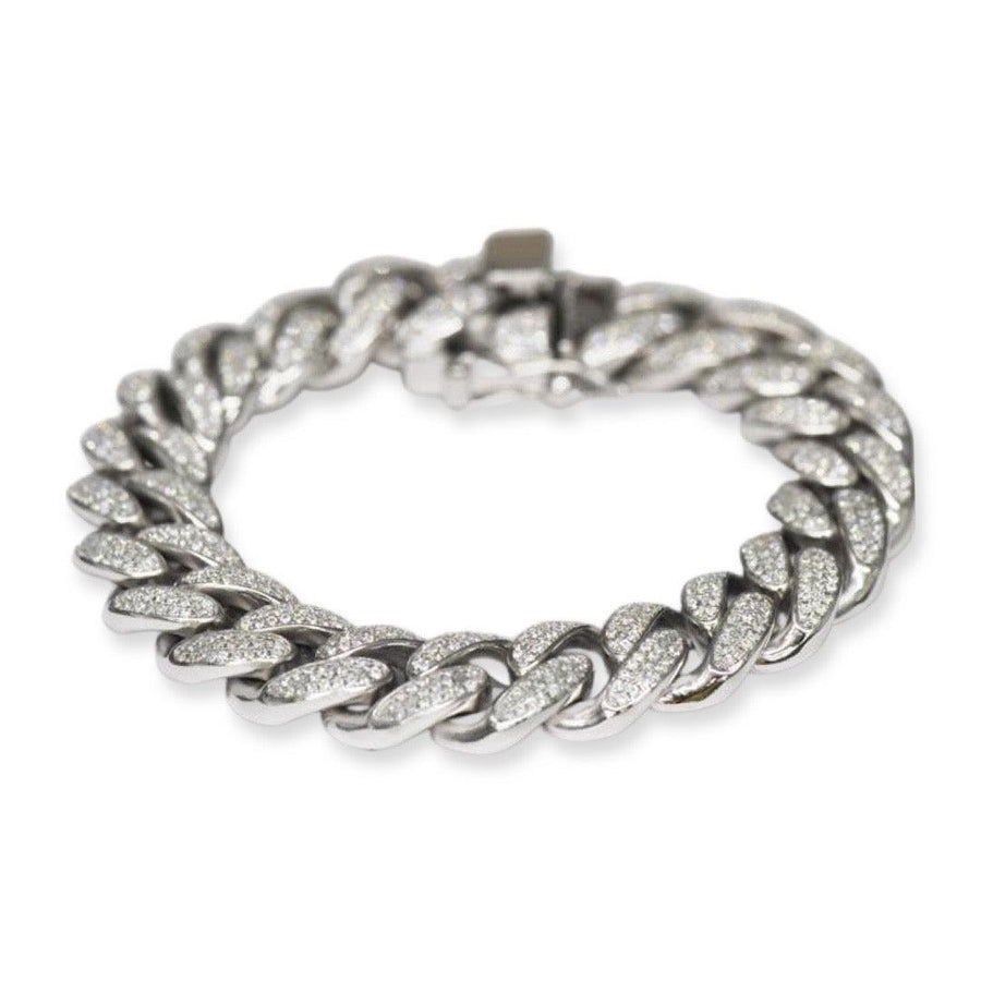14MM CZ CUBAN LINK BRACELET - Johnny Dang & Co
