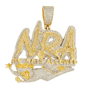 10K YELLOW GOLD 1.00CTW DIAMOND ‘NRA NO RATS ALLOWED’ PENDANT - Johnny Dang & Co