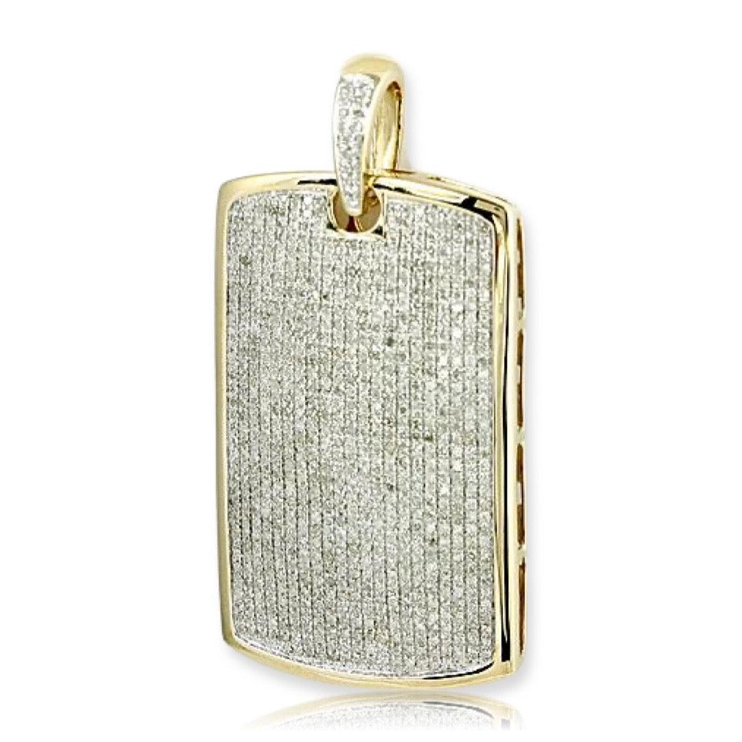 10KY 2.50CTW DIAMOND DOGTAG - Johnny Dang & Co