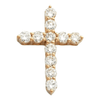 14KY 2.05CTW DIAMOND 11 STONE 3-PRONG CROSS - Johnny Dang & Co