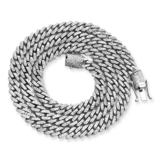 10KW 5.25CTW DIAMOND SQUARE LINK MIAMI CUBAN CHAIN - Johnny Dang & Co
