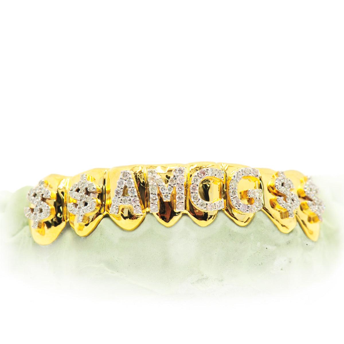 JDTK-1563-2 Custom Diamond Prong Set Grill - Johnny Dang & Co