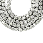 Tennis Chain 10k White Gold 30 pointer Si Diamonds 22inches - Johnny Dang & Co