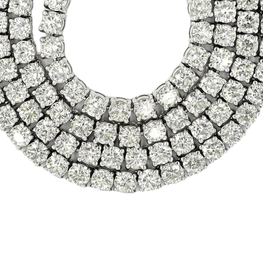 Tennis Chain 10k White Gold 30 pointer Si Diamonds 22inches - Johnny Dang & Co