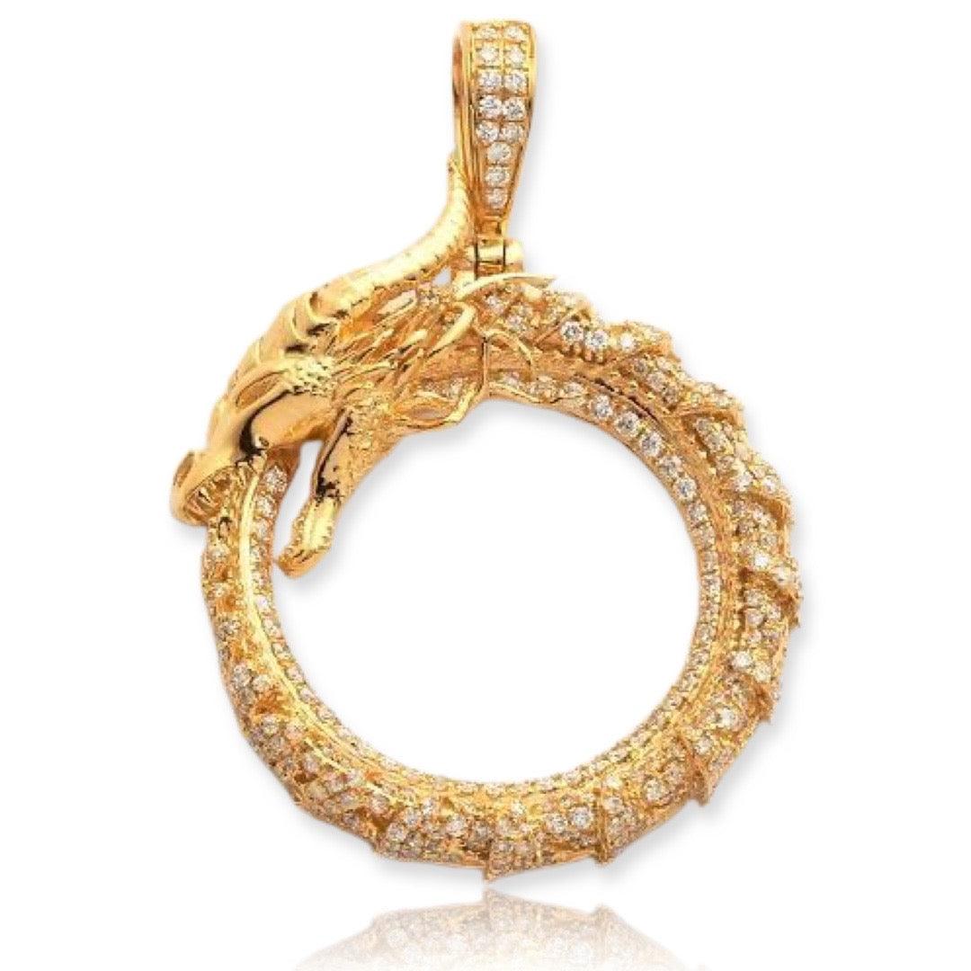 14K 2.25 CTTW DIAMOND DRAGON PENDANT - Johnny Dang & Co